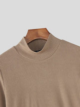 Men's Deconstructed Split Textured Long Sleeve T-shirt SKUL46252