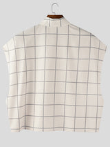 Men's Plaid Casual Sleeveless Shirt SKUL21028