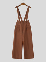 Men's Solid Color Casual Textured Overall SKUL65911