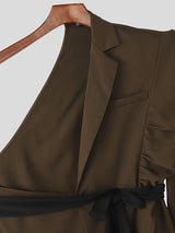 Men's Ruffle Patchwork One Shoulder Casual Blazer SKUL37244