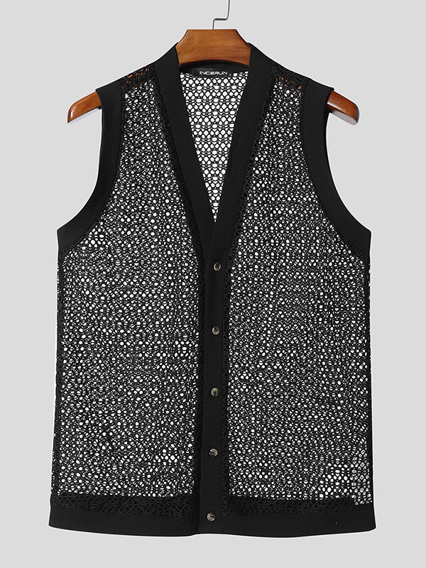 Mens Solid Textured Loose Tank SKUL14024