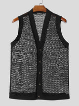 Mens Solid Textured Loose Tank SKUL14024