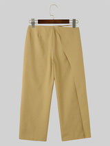 Mens Solid Casual Wide-Legged Pants SKUK57405