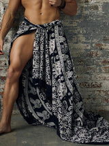 Mens Resort Style Printed Skirt SKUL08457