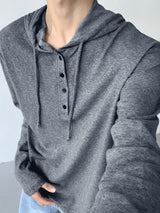 Men's Semi-Sheer Hooded Long Sleeve T-Shirt SKUL34045