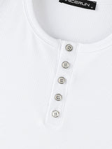 Mens Solid Color Textured Casual Tank SKUL10782