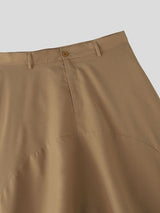 Men's Solid Color Drop Crotch Loose Fit Pant SKUL50065