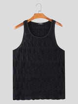 Mens Textured Mesh Spaghetti Strap Tank SKUK94647