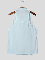 Men's Solid Color Draped Neck Tank SKUL55201