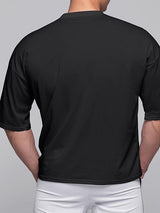 Mens Hollow-Out Mesh Sheer Half Sleeve T-Shirt SKUK99037