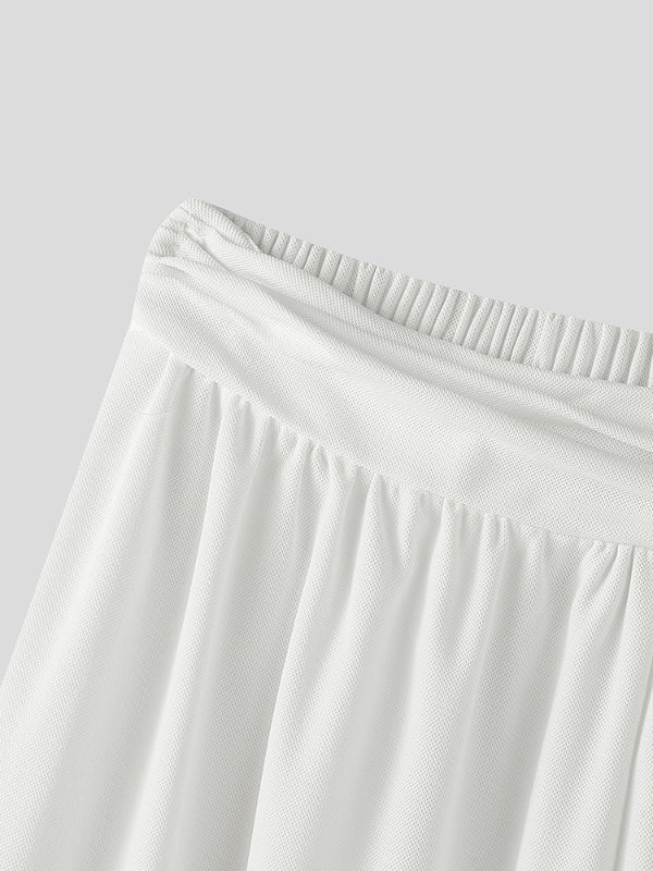 Mens Solid Color Textured High Waist Pant SKUL18012