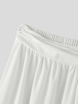 Mens Solid Color Textured High Waist Pant SKUL18012