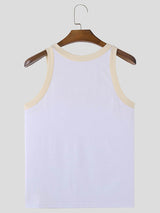 Mens Fashion Slim Fit Contrast Sleeveless Tank SKUK73687