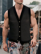 Mens Solid Textured Loose Tank SKUL14024