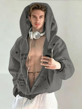 Men's Bunny Ear Long Sleeve Hoodie SKUL29641