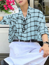 Men's Plaid Casual Long Sleeve Shirt SKUL23760