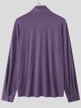 Men's Tie Strap Knit Long Sleeve Shirt SKUL37297