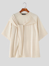 Mens Solid Color 3D-Cut Short Sleeve T-Shirt SKUL13730