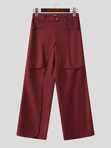 Mens Solid Color Layered Design Pant SKUK97869