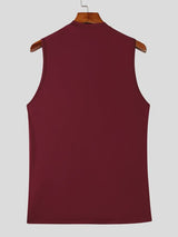 Men's Avant Garde High Street Ruched Asymmetrical Slim Fit Tank SKUL69066