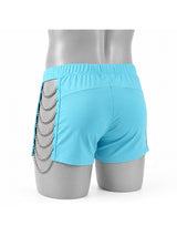 Men's Sexy Avant-Garde Side Cutout Multi-Layer Metal Chain Fitted Short SKUL72506
