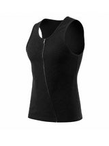 Mens Solid Color Asymmetrical Zip-Up Tank SKUL01332