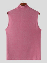 Mens Glitter Cutout See Through Sleeveless Vest SKUK55963