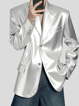Men's Shiny Long Sleeve Blazer SKUL37519