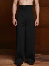 Men's Solid Color High Waist Casual Pant SKUL47931