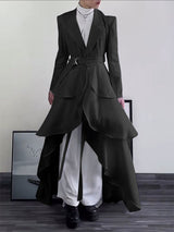 Men's Ruffled Patchwork Casual Long Sleeve Blazer SKUL29594