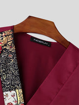 Mens Ethnic Print Long Sleeve Cardigan SKUL01187