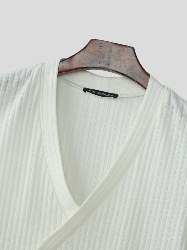 Mens Solid Color Textured Casual Tank SKUL15583