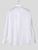 Men's 3D Floral Patchwork Sheer Mesh Long Sleeve Shirt SKUL42546