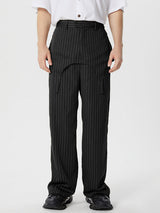 Mens Casual Striped Straight-Leg Long Pant SKUK64778