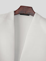 Men's Solid Color Padded Shoulder Cropped Long Sleeve Jacket SKUL41419