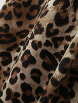 Mens Leopard Print Satin Tie-Front Cardigan SKUK75372