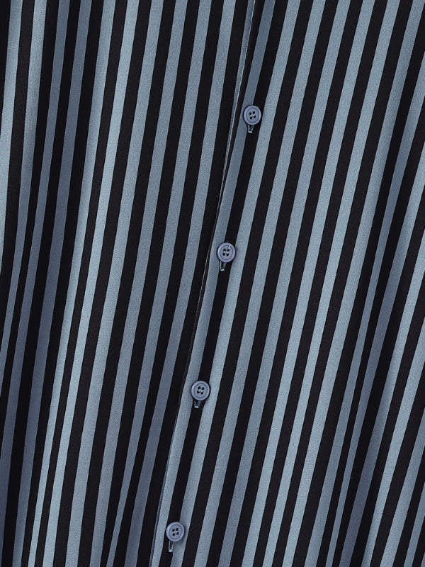 Men's Striped Casual Long Sleeve Cardigan SKUL26086