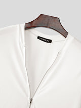 Mens Textured Zip-Up Short Sleeve Cardigan SKUL04303