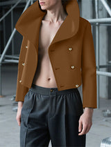 Men's Casual Metal Button Long Sleeve Jacket SKUL29606