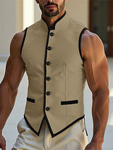 Men's Contrast Edge Sleeveless Shirt SKUL21531