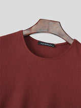 Mens Textured Split Hem Tie Sleeveless Tank SKUL06397