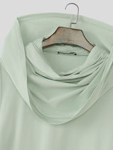 Men's Deconstructed Hooded Pocket Long Sleeve T-shirt SKUL51255