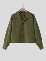 Men's Solid Color Casual Long Sleeve Jacket SKUL41271