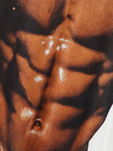 Men's Muscle Print Crew Neck Short Sleeve T-Shirt SKUL18648