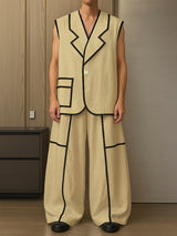 Men's Contrast Stripe Casual Two Pieces Outfit SKUL20995