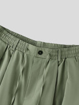 Men's Japanese Harajuku Pleated Drawstring Extreme Oversized Wide-Leg Baggy Pant SKUL69559