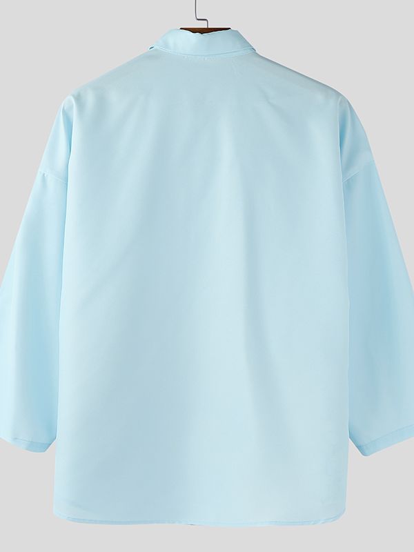 Men's Floral Print Long Sleeve Shirt SKUL48860