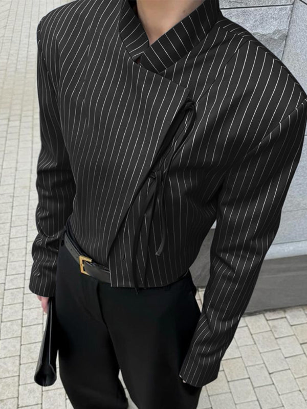 Men's Striped Tie Long Sleeve Blazer SKUL31703