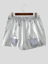 Mens Heart Cut-Out Glitter Casual Short SKUL18893
