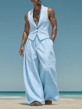 Men's Polka Dot Print Casual Two Pieces Outfit SKUL25091